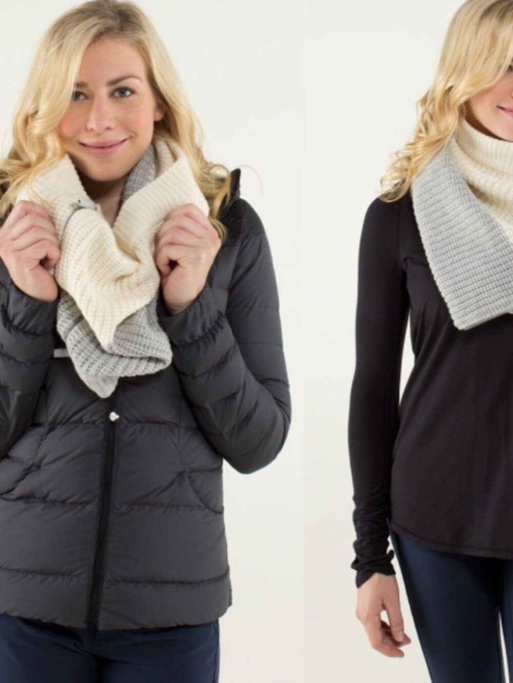 Lululemon Falling Freely Neck Warmer Silver Angel